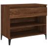 Elegant Brown Oak Shoe Cabinet - Ample Storage & Stylish Design