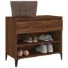 Elegant Brown Oak Shoe Cabinet - Ample Storage & Stylish Design