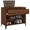 Elegant Brown Oak Shoe Cabinet - Ample Storage & Stylish Design