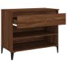 Elegant Brown Oak Shoe Cabinet - Ample Storage & Stylish Design