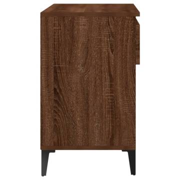 Elegant Brown Oak Shoe Cabinet - Ample Storage & Stylish Design