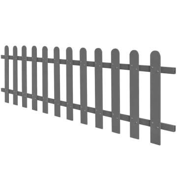 Picket Fence WPC 200x60 cm - Rustic Garden Barrier