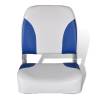 Foldable Boat Seat with Backrest & Blue-White Pillow | HipoMarket