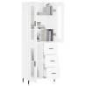 Stylish Highboard White 69.5x34x180 cm | Durable Storage