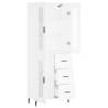 Stylish Highboard White 69.5x34x180 cm | Durable Storage