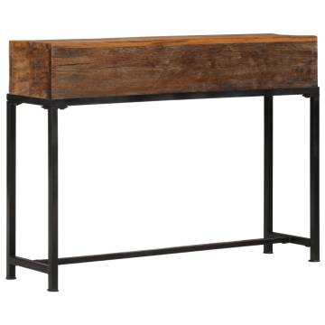 Solid Wood Console Table 110x30x80 cm - Industrial Style