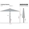 Madison Elba Parasol 300 cm Ecru - Stylish Garden Shade