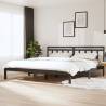 Bed Frame Grey Solid Wood Pine 160x200 cm Colour grey Size 160 x 200 cm 