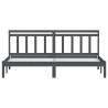 Grey Solid Wood Pine Bed Frame 160x200 cm | HipoMarket