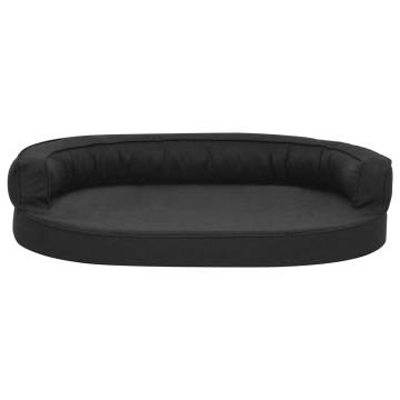 Ergonomic Dog Bed Mattress 75x53 cm - Linen Look Black