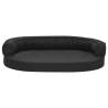 Ergonomic Dog Bed Mattress 75x53 cm - Linen Look Black