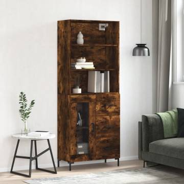 Highboard Smoked Oak 69.5x34x180 cm - Stylish Storage Solution