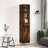 Highboard Smoked Oak 34.5x34x180 cm Engineered Wood Colour smoked oak Quantity in Package 1 Model 1 wood door 