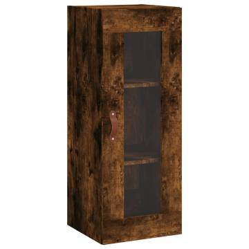 Stylish Highboard in Smoked Oak | 34.5x34x180 cm