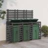 Triple Wheelie Bin Storage Grey Solid Wood Pine Colour grey pine Number of bins 1 