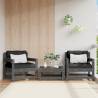 Garden Chairs with Cushions 2 pcs Grey Solid Wood Pine Colour grey pine Quantity in Package 1 Model armchair 