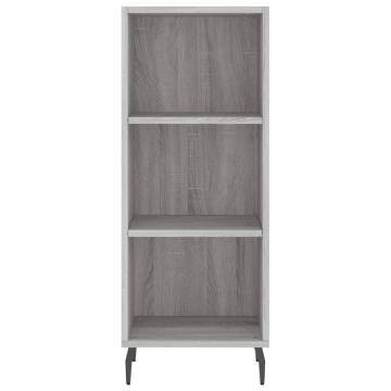 Stylish Highboard Grey Sonoma - Engineered Wood Storage