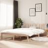 Bed Frame Solid Wood 140x200 cm Colour natural Size 140 x 200 cm 