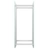 Stylish White Firewood Rack - Tempered Glass & Steel | HipoMarket