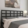 Stylish Black Solid Wood Pine Bed Headboard - 205.5x100 cm