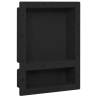 Shower Niche with 2 Compartments - Matt Black 41x51x10 cm