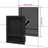 Shower Niche with 2 Compartments - Matt Black 41x51x10 cm