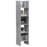 Modern Book Cabinet - Concrete Grey 40x35x180 cm | HipoMarket