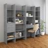 Modern Book Cabinet - Concrete Grey 40x35x180 cm | HipoMarket