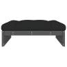 Stylish Grey Garden Footstool | Solid Pine 120x80 cm