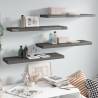 Floating Wall Shelves 4 pcs High Gloss Grey 80x23.5x3.8 cm MDF Colour high gloss grey Size 80 x 23.5 x 3.8 cm Quantity in Package 4 Number of Pieces 1 