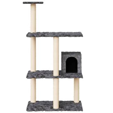 Cat Tree with Sisal Scratching Posts - Dark Grey 119 cm