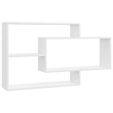 High Gloss White Wall Shelf - 104x20x58.5 cm | Hipo Market