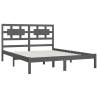 Grey Solid Wood Pine Bed Frame 200x200 cm | Hipomarket