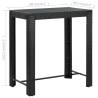 Stylish Black Garden Bar Table - 100x60.5 cm Poly Rattan