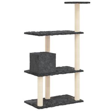 Cat Tree with Sisal Scratching Posts - Dark Grey 119 cm