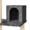 Cat Tree with Sisal Scratching Posts - Dark Grey 119 cm