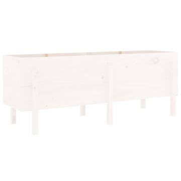 Garden Raised Bed White 160x50x57 cm Solid Wood Pine