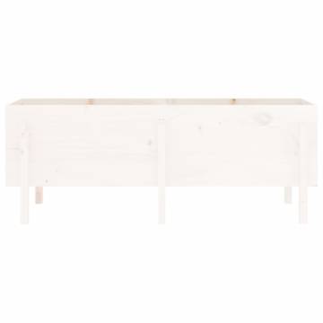 Garden Raised Bed White 160x50x57 cm Solid Wood Pine