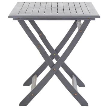 Folding Garden Table 120x70 cm - Solid Acacia Wood