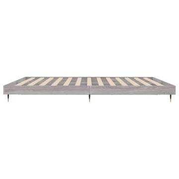 Grey Sonoma Bed Frame 120x200 cm - Durable Engineered Wood