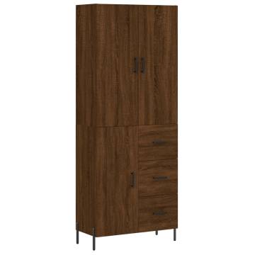 Elegant Highboard Brown Oak 69.5x34x180 cm - Stylish Storage