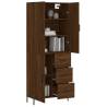 Elegant Highboard Brown Oak 69.5x34x180 cm - Stylish Storage