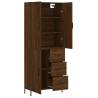 Elegant Highboard Brown Oak 69.5x34x180 cm - Stylish Storage