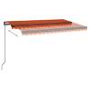 Manual Retractable Awning 400x350 cm – Orange & Brown