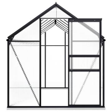 Spacious Anthracite Greenhouse with Base Frame - 8.17 m²