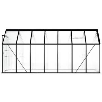 Spacious Anthracite Greenhouse with Base Frame - 8.17 m²