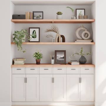 Wall Shelf 160x60 cm - Untreated Solid Wood Oak | HipoMarket