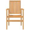 Stackable Garden Chairs - 4 pcs Solid Teak - Comfort & Style