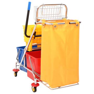 Efficient Cleaning Trolley with Buckets & Wringer | Hipomarket