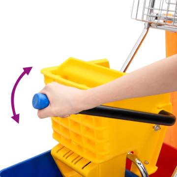 Efficient Cleaning Trolley with Buckets & Wringer | Hipomarket